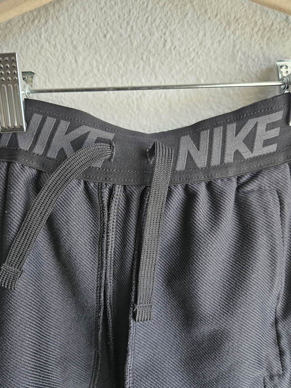 Nike Dri-Fit Kids Black Joggers with White Swoosh Cuffed Ankles X Small - Picture 6 of 7